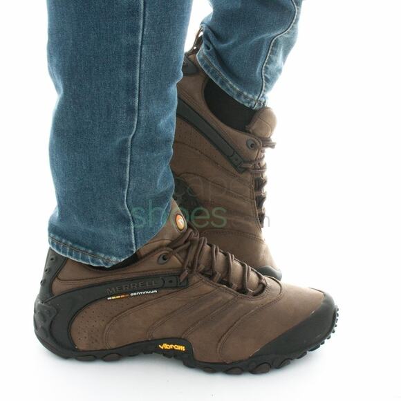 MERRELL Men 7.5M Coffee Bracken Chameleon 2 Leather Sneaker Outdoor Trail LH2-33 - Picture 1 of 9